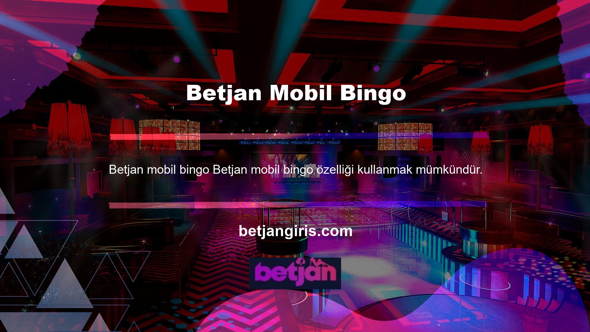 Bu sitede, oyunun nasıl çalıştığını gösteren canlı bingo oyunları var