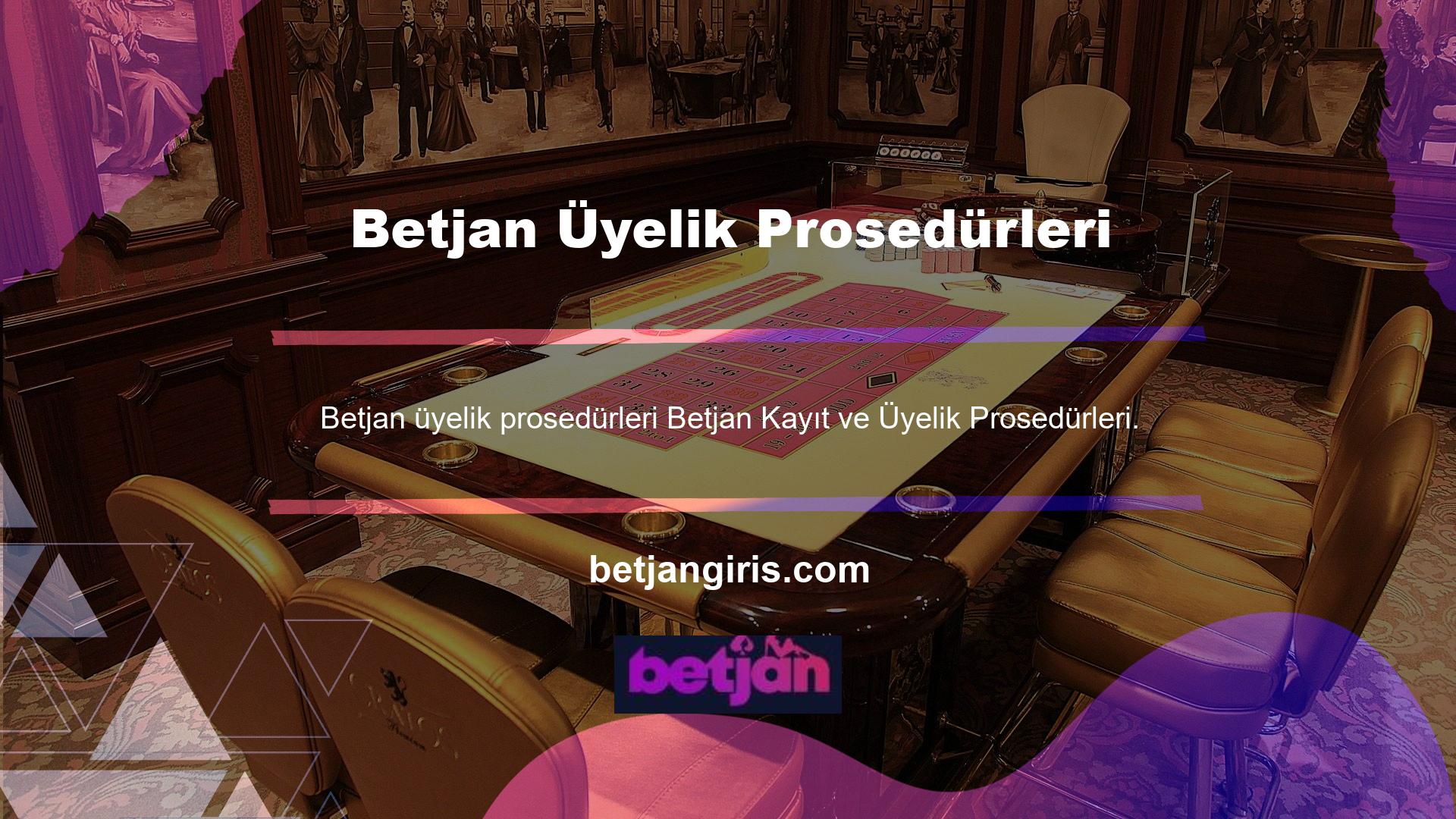 Betjan bahis sitesinin bir üyesi olmak isteyen bahis severler ilk kez mevcut giriş adresine erişmeli ve giriş ekranına erişmelidir